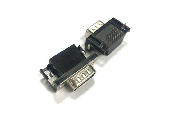 PBT HDR มุมขวา เพศชาย เพศหญิง 15 Pin AWG24 D Sub Connector