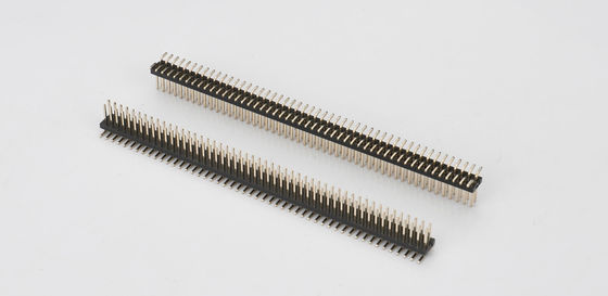 Pitch 2.54mm PA6T H2.54mm คอนเนคเตอร์หัวหน้าสองแถว 80P DIP