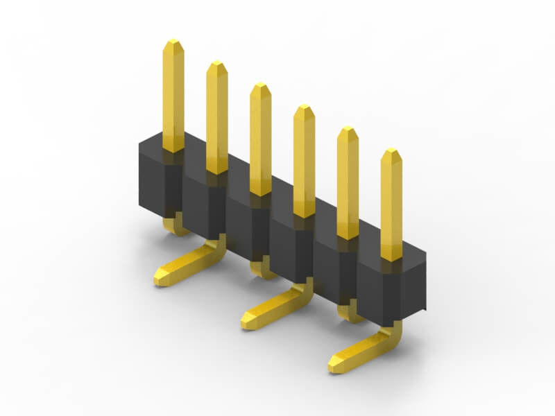 ขากลับ SMD ผู้ชาย Pin Head Connector 6 Pin ความต้านทานการติดต่อ 20mΩ Max