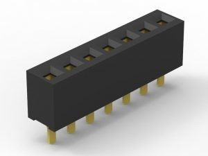 เครื่องเชื่อมต่อแผ่น PCB หญิงแถวเดียว เครื่องเชื่อมต่อแผ่นวงจรวงจรจํานวน 1 - 50 หลัก
