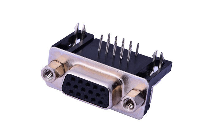 9 PIN 15 Ways ผู้หญิง D Sub Input Output Connectors 250V AC ความดันเฉพาะด้วยสกรู