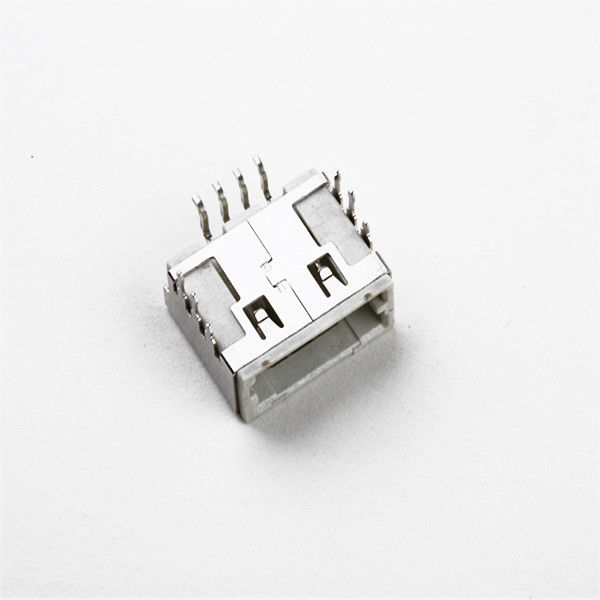 ประเภทรถยนต์ 4Pins เครื่องเชื่อม USB ด้านหลัง SMT