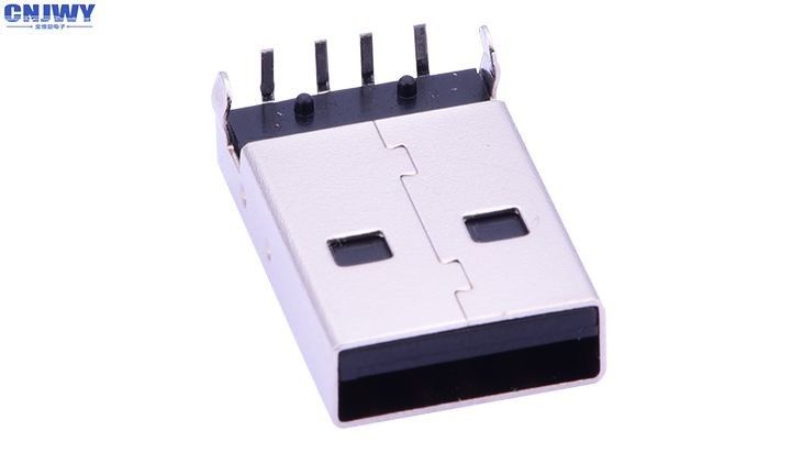 4 Pin PCBA Male Micro USB Input Output Connectors พลาสติก 100 วอลต์ ความตึงกัน