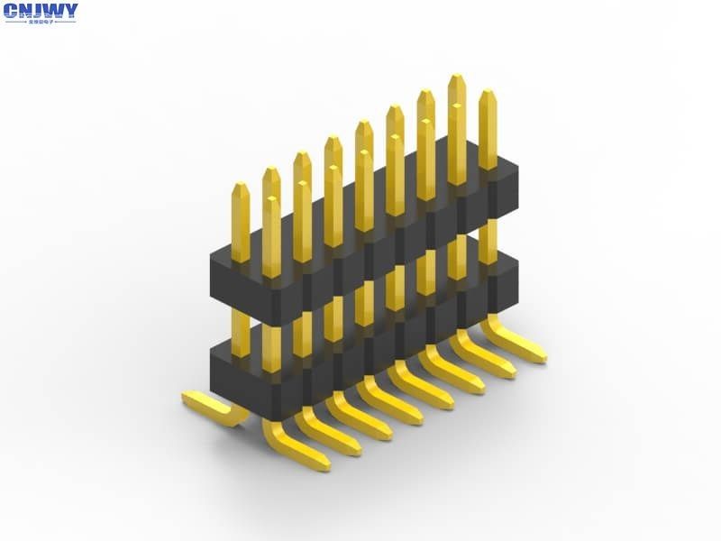 สายสอง SMT ผู้ชาย Pin Header Connector 1.0 Pitch With Cap ทนความกระชับเครียด 500V