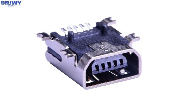 เครื่องเชื่อมต่อการเข้าออกของเครื่องนั่งแม่ SMT Micro USB 5 PIN สําหรับสายพานโทรศัพท์มือถือ