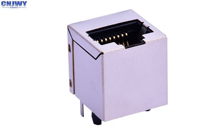 สายเชื่อมเครือข่าย Rj45 ที่มีประตูเดียว 10P8C 180 องศา ความแรงปัจจุบันระดับ 1.5A