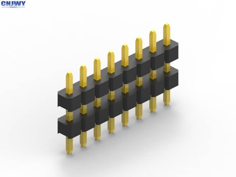 10 ปิน 2.54 มม Pitch Male Pin Header Connector ความต้านทานการติดต่อ 20mΩ Max