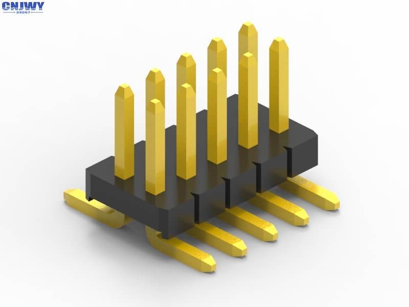 การเชื่อมต่อหัว PCB เพศชาย SMD / SMT ตามสั่ง 1.27 มม 2 ปิน ถึง 50 ปิน