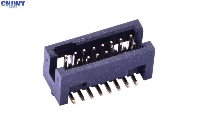 1.27 มม PCB 14 ปิน กล่องหัวหน้า เครื่องเชื่อมผิว Mount ไนลอน 6T สีดํา