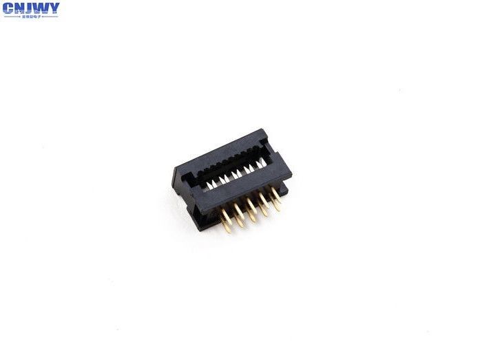 2 * 5 ปิน DIP Plug Connector 2.54 มม Pitch Double Row PBT วัสดุความต้านทานการปิด