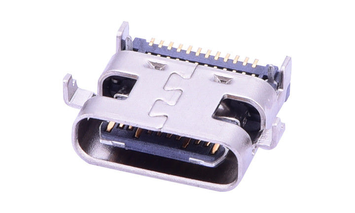 USB 3.1 เครื่องเชื่อมเข้าออกของเก้าอี้หญิง 24 ตําแหน่งติดต่อ ชนิดแผ่นซิง