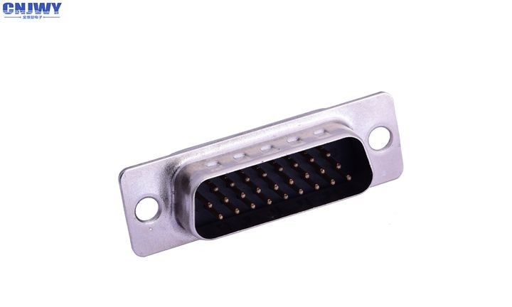 สามแถว Db 26 Pin Connector, 180 องศา D Sub Male Connector สังกัดทองแดง