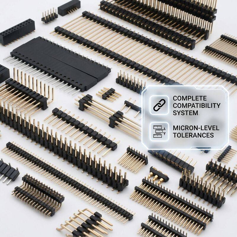 SMT Dual Row Surface Mount Male Pin Header Connector 2.54mm Pitch PCB 80-Pin Reflow Compatible
