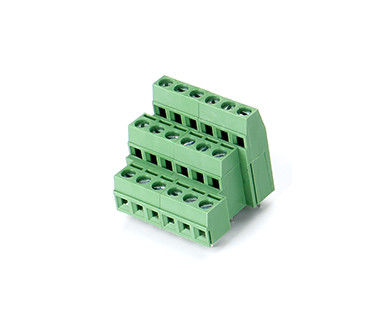 สไตล์สหภาพยุโรป PCB Terminal Block Connector CET1.5 ติดใน 5.08mm Pitch 1 * 06P เขียว