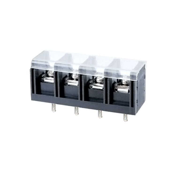 CE 10.0mm Pitch Terminal Block Connector PCB Barrier 1*05P PBT พร้อมฝาปกป้อง