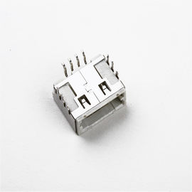 ประเภทรถยนต์ 4Pins เครื่องเชื่อม USB ด้านหลัง SMT
