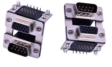 ผู้หญิง D Sub Connector 9PIN ประเภทประกอบที่นั่งสาธารณะ