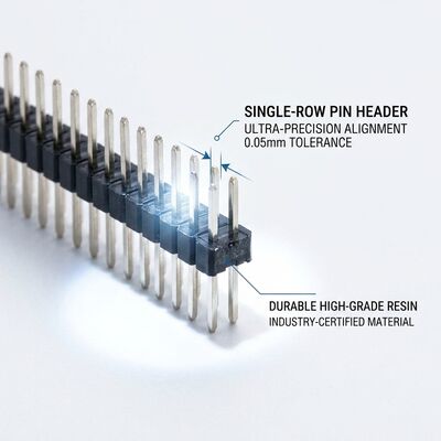 การติดตั้งพื้นผิว แถวเดียว ผู้ชาย Pin Header Connector 2.54mm Pitch SMT PCB Board Mount