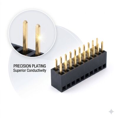 1.00 มม. สนามเดี่ยวแถวมุมขวาขั้วต่อหัวต่อหญิงซ็อกเก็ต PCB แนวนอน